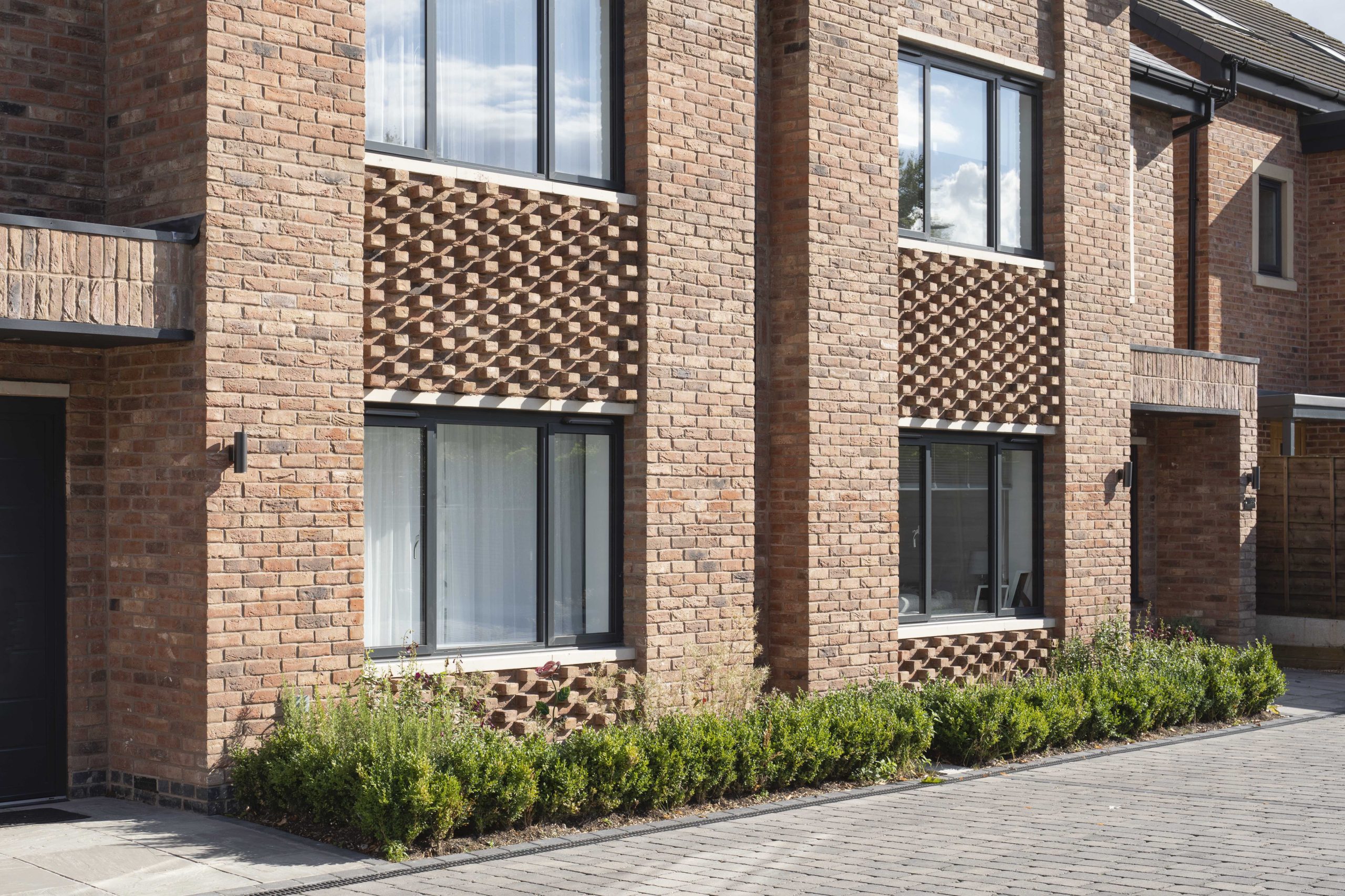 Exterior architectural detail at Homelands